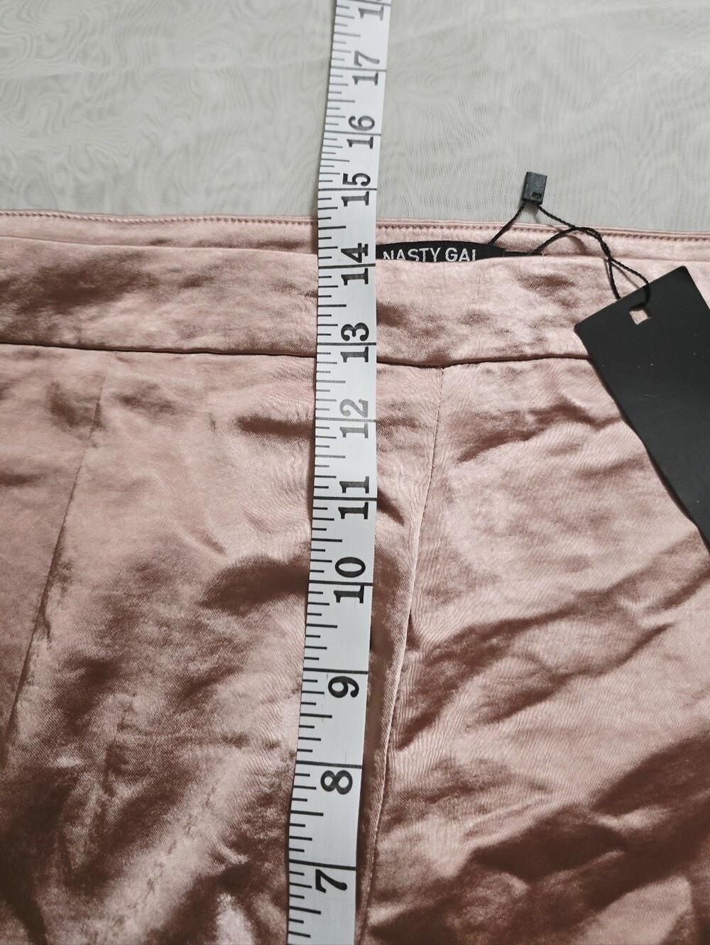 Nasty Gal Take it in Your Stride Wide Leg Pink Satin Pants - Picture 9 of 10